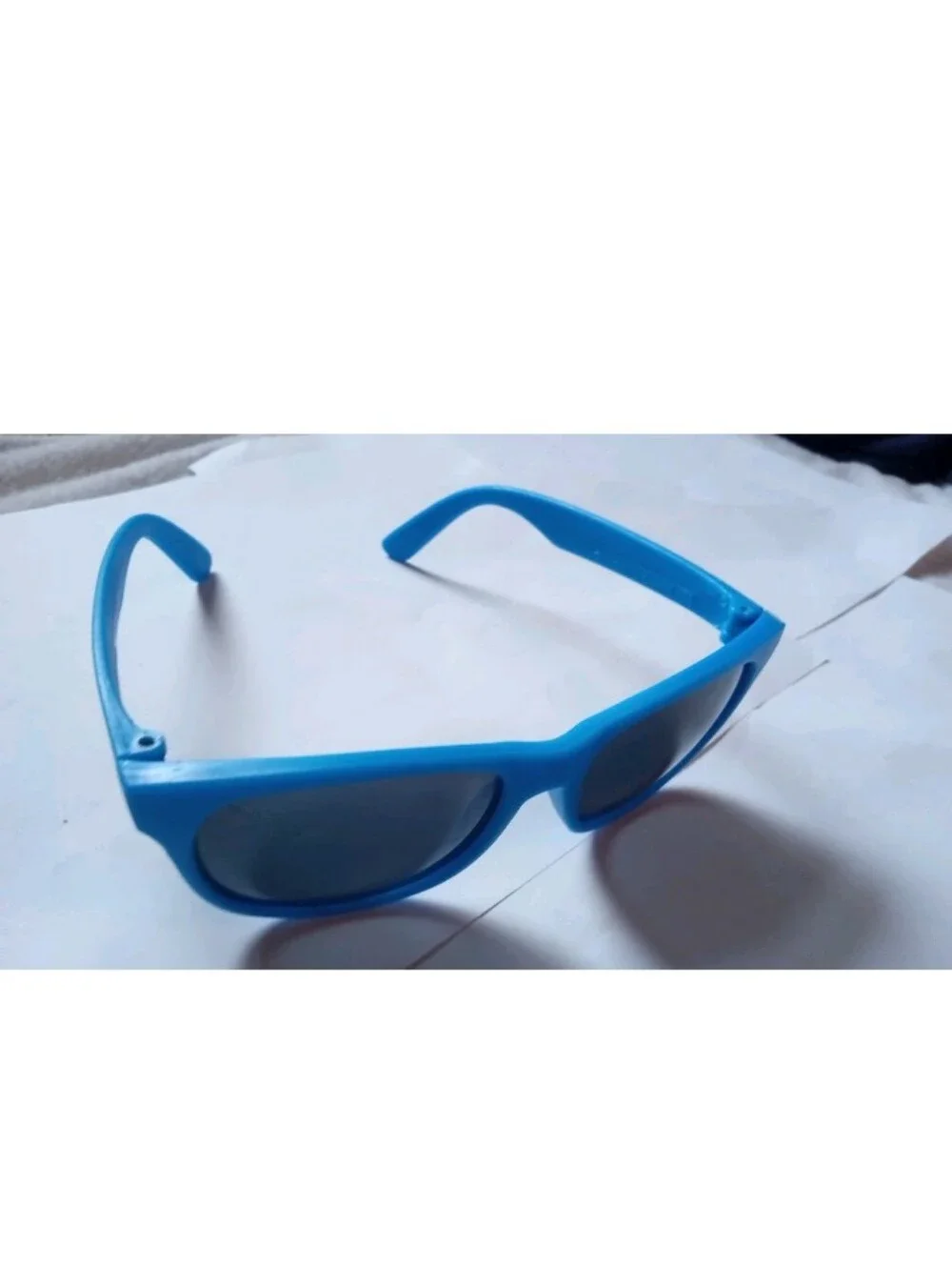 Wowline Men's Square Wowline Sunglasses Blue Plastic Frame Black Tinted Lens